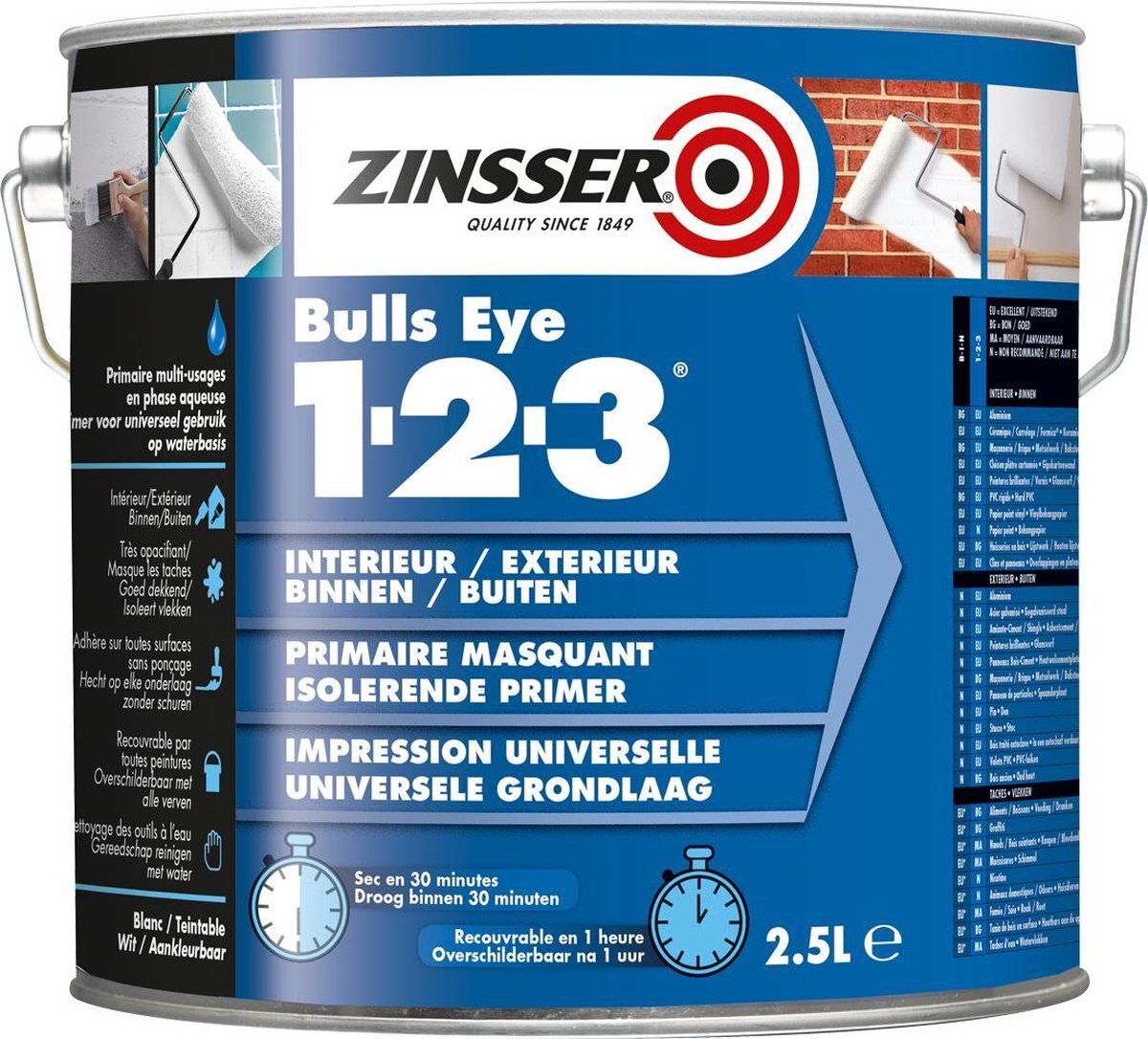 Zinsser Bulls Eye 1-2-3 - 1 Liter