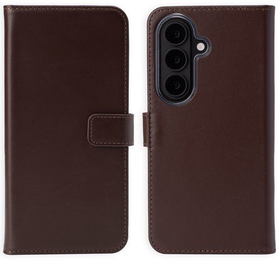Selencia Echt Leren Bookcase voor de Samsung Galaxy S26 Plus - Bruin