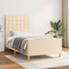 Maison Exclusive - Lit cadre avec tête de lit crème 80 x 200 cm, tissu