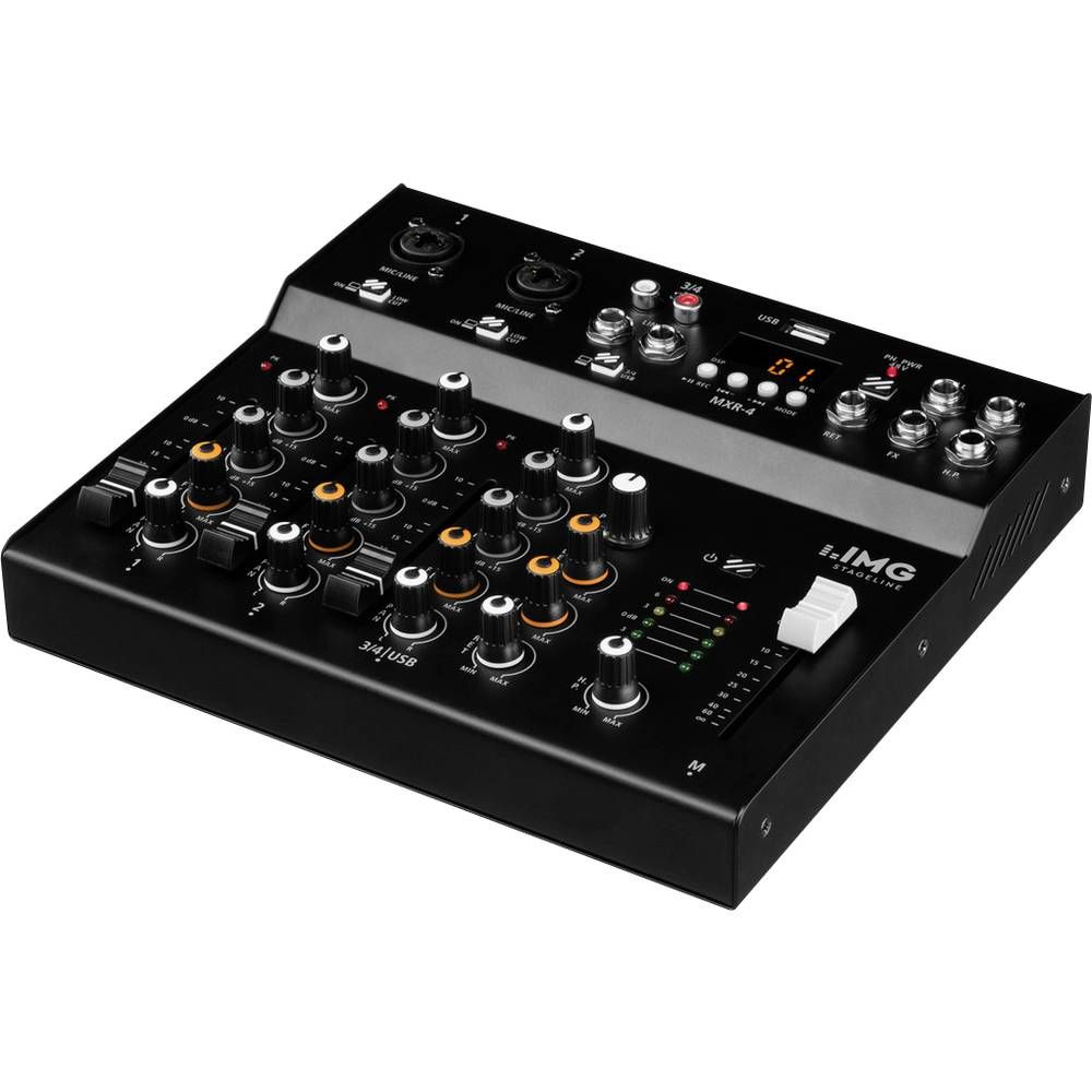 IMG Stageline MXR-4 - Analoog mengpaneel met USB