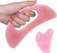 Bol 2 Pièces Massage Complet du Corps Gua Sha Anti-Cellulite Guasa Grattoir, Outil de Massage Pierre Gua Sha pour Jambes, Dos, Visage, Cou, Relaxation Musculaire, Élimination de la Fatigue, Blanc, Aluminium