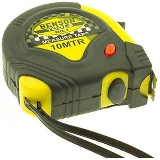 Ben Tools Rolmaat met broekklem - 10 meter - 25 mm - meetgereedschap