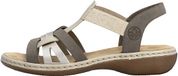 Rieker Sandales à lacets élastiques pour femmes, beige, taille 38