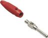 TRU COMPONENTS Pluimstekker Stekker, recht Stift-Ø: 4 mm Rood 100 stuk(s)