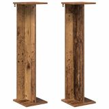 vidaXL Pieds de plantes 2 pièces Vieux bois 25 x 25,5 x 100,5 cm Bois traité