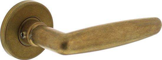 Intersteel Deurkruk Sophie met rozet messing getrommeld - 8714186485743