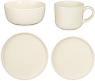 Mica Decorations Ozzu Serviesset 4 Persoons - Steengoed - Off-white