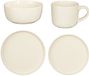 Mica Decorations Ozzu Serviesset 4 Persoons - Steengoed - Off-white