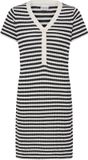 ICHI IHLORIANNA DR2 Mini jurk Dames Zwart Gestreept Katoen/Polyester