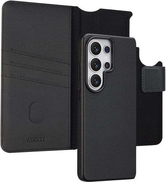 Accezz Leather Bookcase 2-in-1 met MagSafe voor de Samsung Galaxy S26 Ultra - Onyx Black