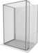 Mexen Kioto paroi de douche Walk-in 140 x 120 x 40 cm, cadre noir, nickel brossé