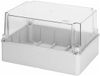 Gewiss GW44440 BOÎTIERS DE RACCORDEMENT ET POUR ÉQUIPEMENT ÉLECTRIQUE ET ÉLECTRONIQUE - COUVERCLE HAUT TRANSPARENT - IP56 - DIMENSIONS INTÉRIEURES 380X300X180 - PAROIS LISSES