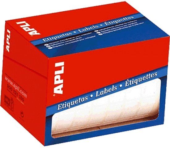 Apli 01695 - White Labels - 34 x 67 mm - 600 Labels