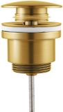 BES LED Clickwaste Afvoerplug - Leoni Clis - Messing - PVD - Geborsteld Goud