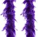 Merkloos 2x stuks carnaval verkleed veren Boa kleur paars 2 meter