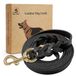 Fairwin Lederen hondenriem 2 m / 1,5 m - zwaar belastbare hondentrainingsriem voor grote, middelgrote en kleine honden (S: 1,2 cm x 1,7 m, zwart 5)
