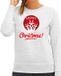 Bellatio Decorations Shoppartners Bv Rendier Kerstbal sweater / kersttrui Merry Christmas grijs voor dames - Kerstkleding / Christmas outfit XL