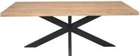 Merkloos Starfurn Eettafel Dakota Bruin Mangohout Metaal 100x220x76 cm