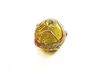 Glasparel met transparant gouden reliëf, diameter 1,2 cm, 500 g. 135u, ca.