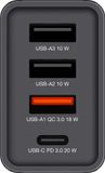 Verbatim GaN Oplader 4 Poorten 30W USB A/C