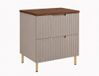 3xE living Meuble sous lavabo Vena 60 cm, cachemire/chêne noyer, pieds dorés