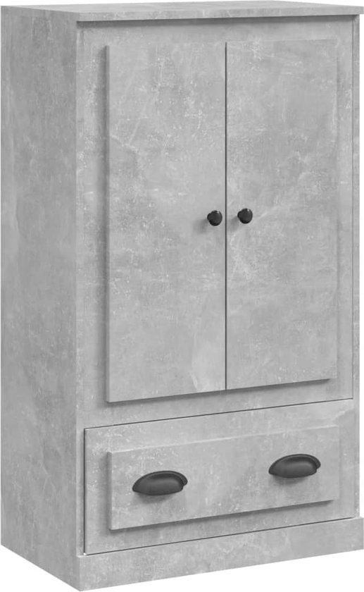 vidaXL Hoge kast 60x35,5x103,5 cm bewerkt hout betongrijs