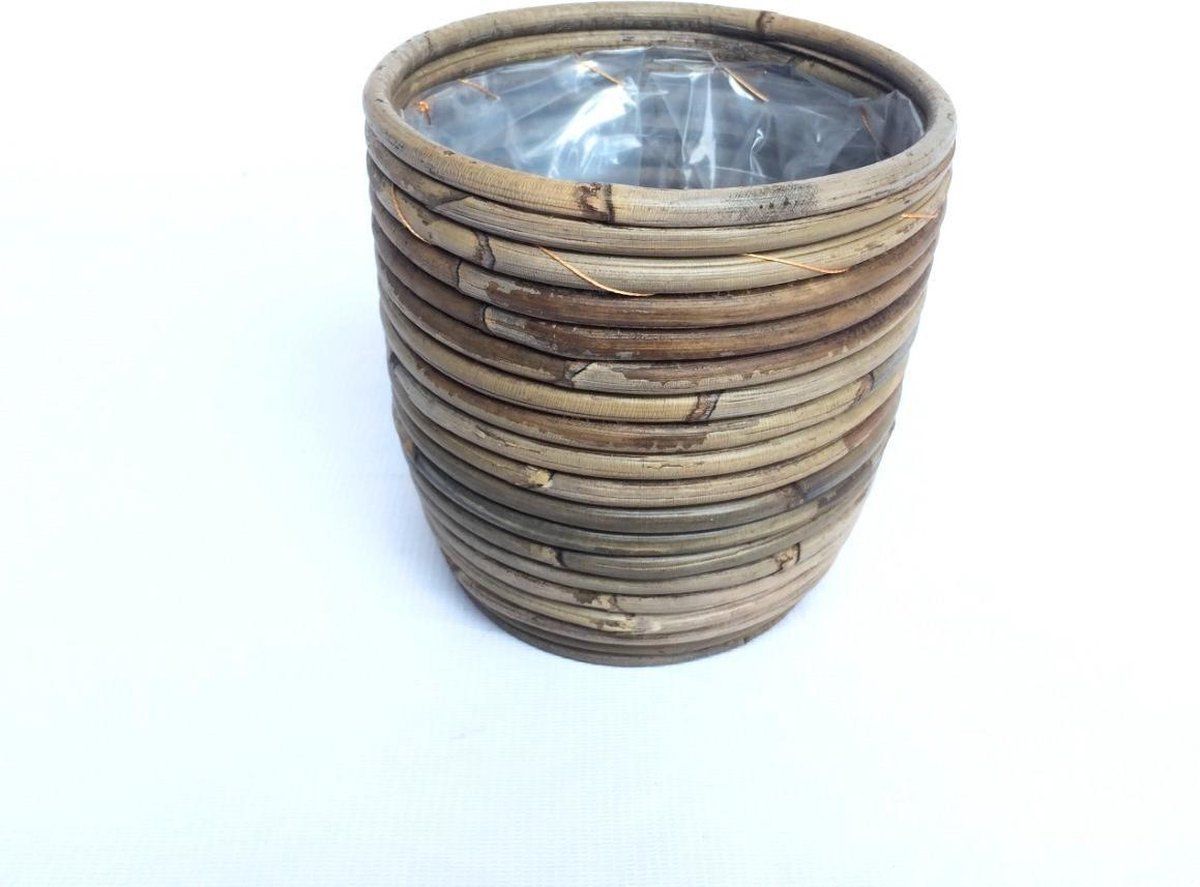 Van der Leeden Pot rond ballon streep D18H16 cm - 8714763273350