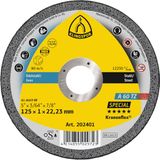 25 Klingspor 25 x A60 TZ doorslijpschijven, 125 x 1 x 22,23 mm, recht