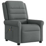 VidaXL Massagestoel Donkergrijs Stof