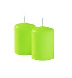 Kaars Cereria Di Giorgio Kaars diameter 7 cm hoogte 10 cm - kleur groene pop - voor Horeca operators, evenementen en wooncultuur - brandduur 55 uur