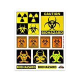 Quattroerre 9021 Biohazard Danger lijm, 20 x 24 cm, rood