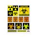 Quattroerre 9021 Biohazard Danger lijm, 20 x 24 cm, rood