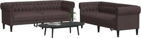 Maison Exclusive - Ensemble de canapés 2 pièces, tissu marron foncé