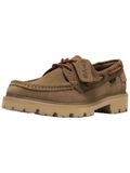 Clarks Schnürschuhe Cleyhill Boat Lichtbruin Leer/Suède Heren Maat 47