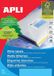 Apli Adhesive labels 01298 70 x 36 mm 100 Sheets White