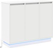 vidaXL LED Dressoir Wit 90 x 32 x 75 cm Bewerkt Hout