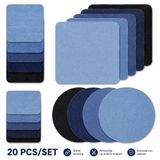 BukkitBow - Luxe Set Jeans Reparatie Patches - 20 Delig Denim Strijkpatch Set