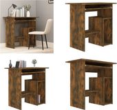 vidaXL Bureau 80x45x74 cm bewerkt hout gerookt eikenkleurig