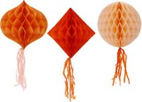 Folat Party Products Folat Honeycombs - Pretty Peachy - 3 stuks