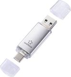 Renkforce RF-USBOS-230 USB-stick 64 GB Zilver RF-6688140 USB-A, USB-C