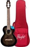 Flight ALMNIGTEQA Nighthawk Tenor Elektro Ukulele - Zwarte Vlek