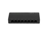Lanberg DSP2-1008-12V Unmanaged Gigabit Ethernet Network Switch, Zwart