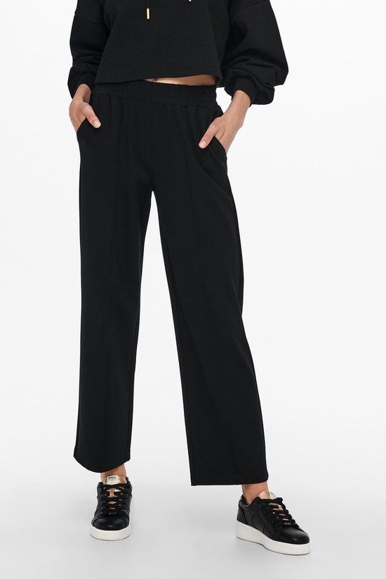 ONLY ONLPOPTRASH Wide Leg Broek Dames Zwart - Maat XL/30