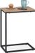 Merkloos Relaxdays bijzettafel industrieel - u-vorm - 60 x 30 x 45 cm - voor bank - houtlook