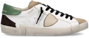 Philippe Model PRSX Low Sneakers Heren Leer Vintage Mixage/Wit Groen Maat 42