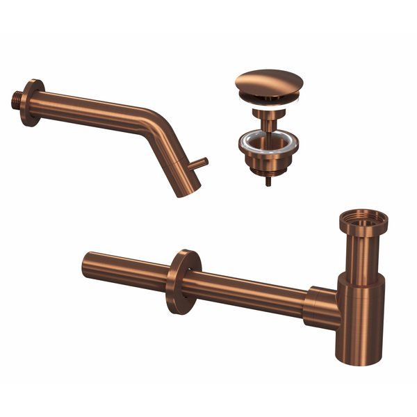 Ink 3A fonteinkraan inbouw Mat rose goud 9902422