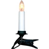 EGLO LED kerstkaarsen set van 25 staven met houder, kerstkaarsen klembaar | kunststof in wit, groen, warmwit