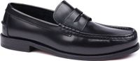 Suitable Penny Loafers Leer Zwart - Maat 42 - Heren - Instappers