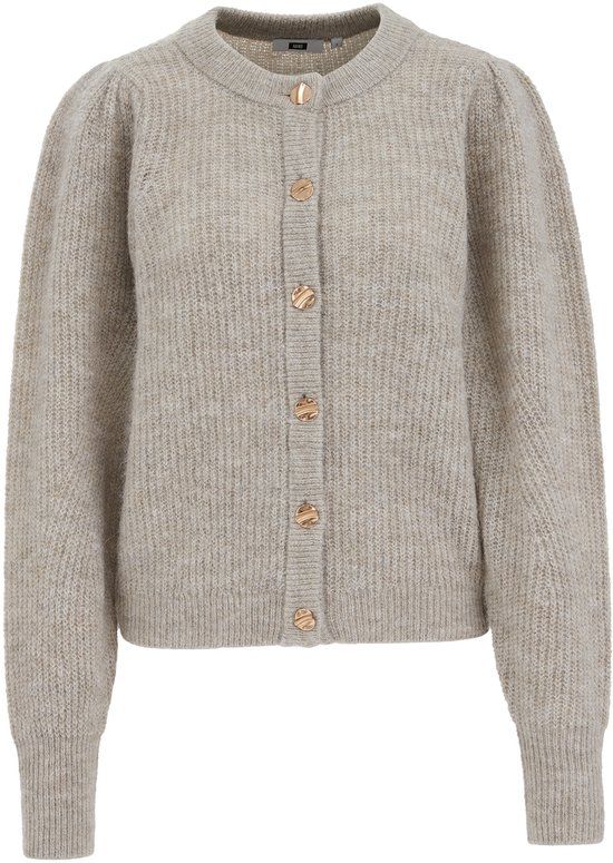 WE Fashion Dames vest van wolmix met gouden knopen