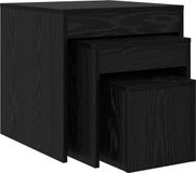vidaXL Salontafel Zwart Eiken 45 x 45 x 45 cm